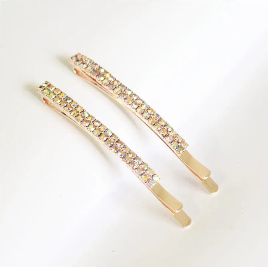 Color Clip Rhinestone Hairpin Crystal