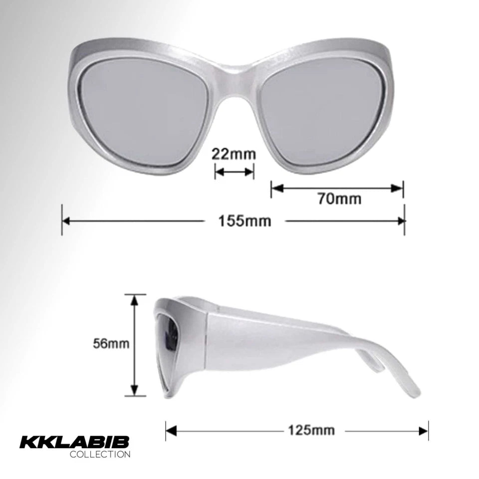 Y2K Sunglasses Fashion Oversized Cat Eye Punk UV400 Outdoor Men Women Glasses