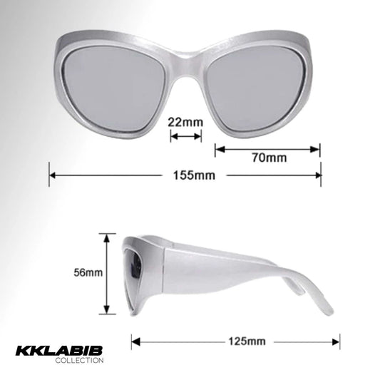 Y2K Sunglasses Fashion Oversized Cat Eye Punk UV400 Outdoor Men Women Glasses
