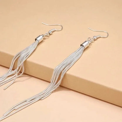 Long Chain Tassel Drop Dangle Earrings