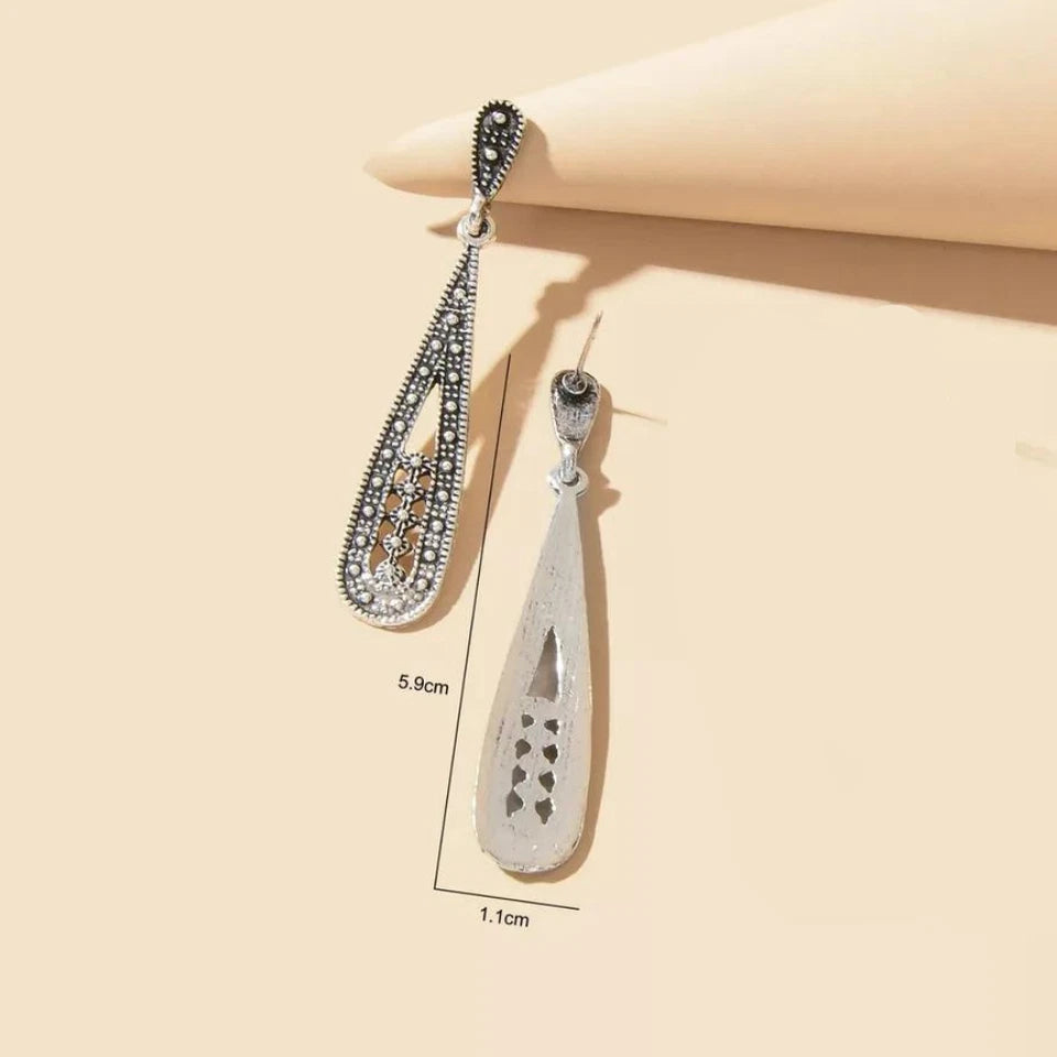 4 Pairs Women Bohemia Long Crystal Earring Set