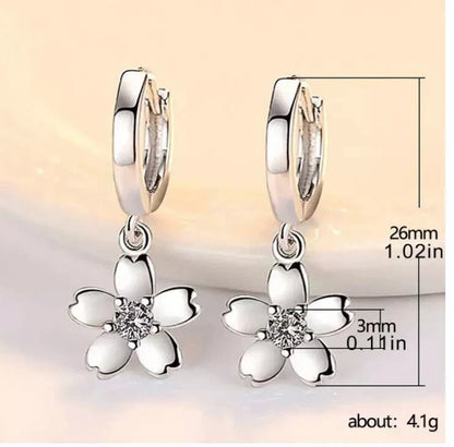 Flower Hoop Earings