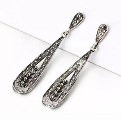 4 Pairs Women Bohemia Long Crystal Earring Set
