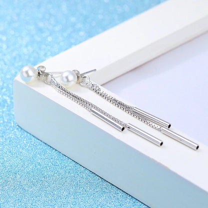 Long Chain Tassel Drop Dangle Earrings