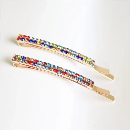 Color Clip Rhinestone Hairpin Crystal