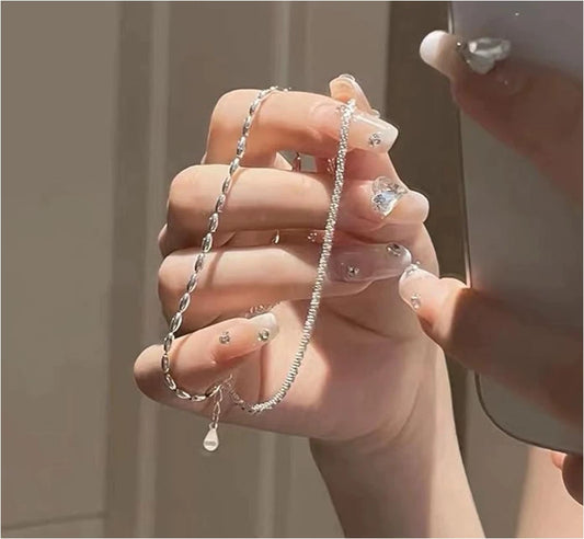 Rice Double Layer Chain Bracelet