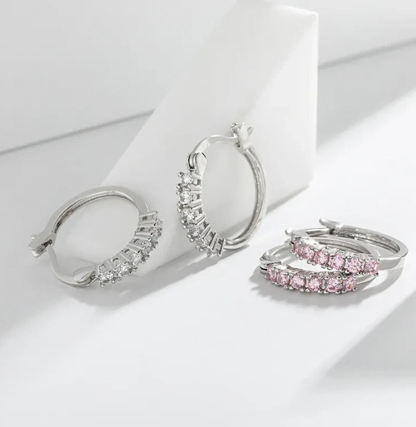 Sapphire  Hoop Earrings