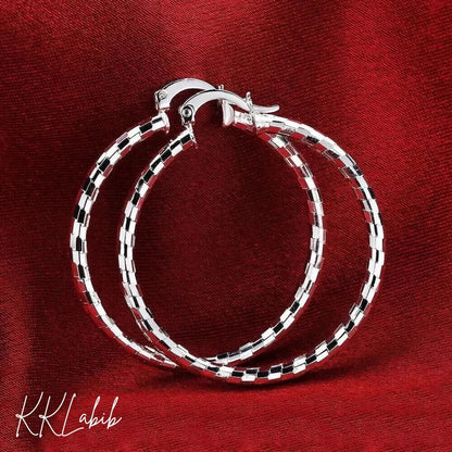 Earrings Large Square Patterned