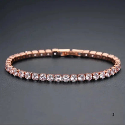 Silver Cubic Zircon Tennis Bracelet