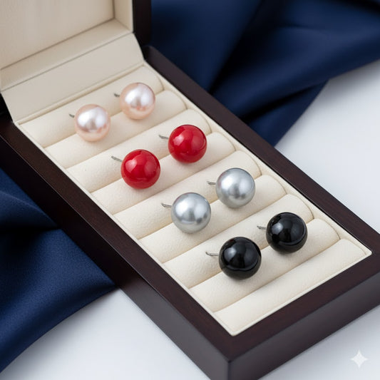 925 Sterling Silver White Pearl Resin Stud Earrings Wedding Jewellery 8mm-14mm