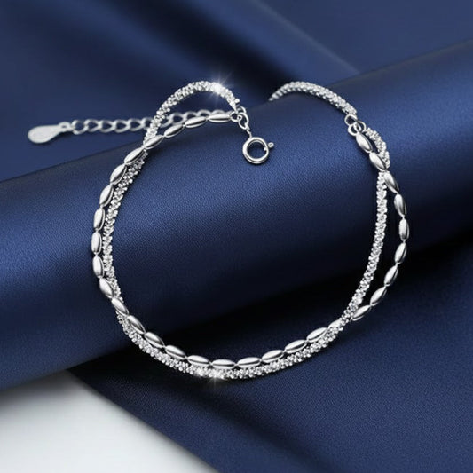 Rice Double Layer Chain Bracelet