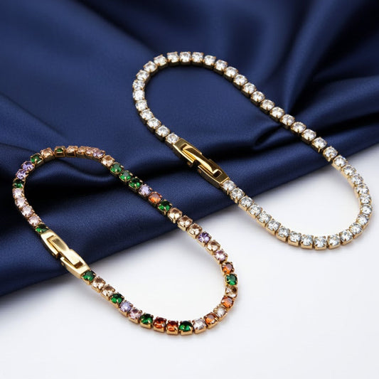 Fashion Cubic Zirconia Crystal Bracelet Adjustable Bangle For Women Jewelry UK