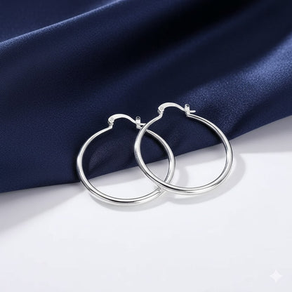 Plain Circle Round Hoop Earrings