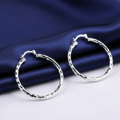 Earrings Large Square Patterned