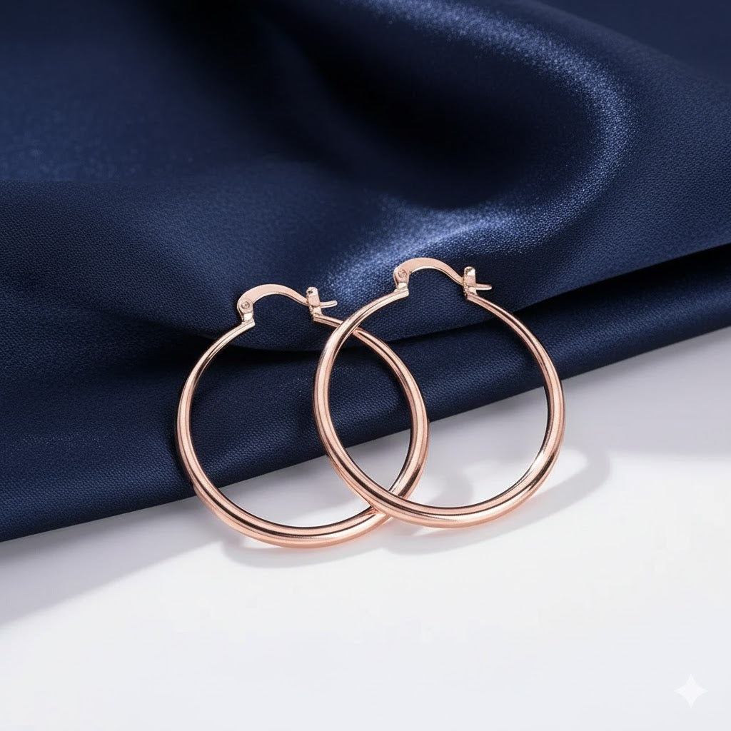 Plain Circle Round Hoop Earrings
