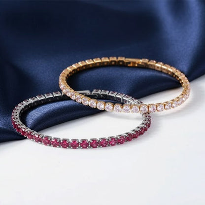 Silver Cubic Zircon Tennis Bracelet