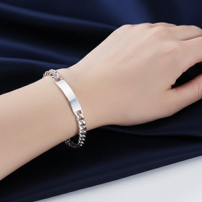 925 Sterling Silver Bracelet 10MM Figaro Classic Chain Men Women Fashion Jewelry