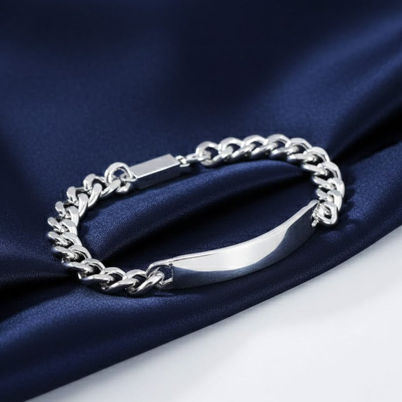 925 Sterling Silver Bracelet 10MM Figaro Classic Chain Men Women Fashion Jewelry