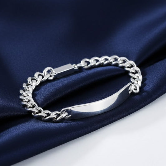 925 Sterling Silver Bracelet 10MM Figaro Classic Chain Men Women Fashion Jewelry