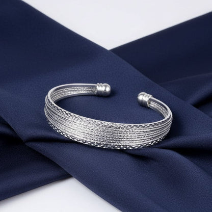 Multiple Lines Open Cuff Bangle