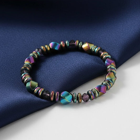Weight Loss Bracelet Plating Color Black Magnetic Therapy Men Women Hematite UK