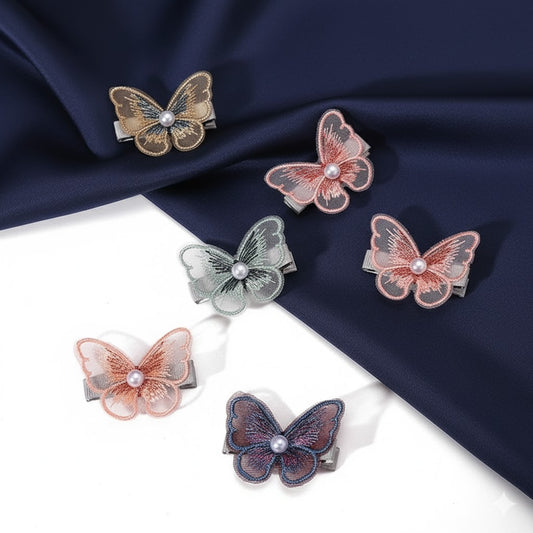 Butterfly Barrettes Hair Pins Imitation Bridal Jewelry Hair Clip Accessories UK