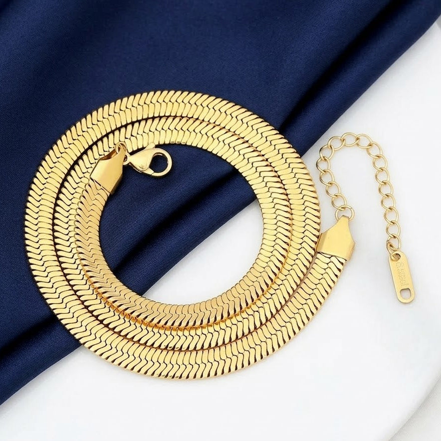 Flat Snake Chain Necklace
