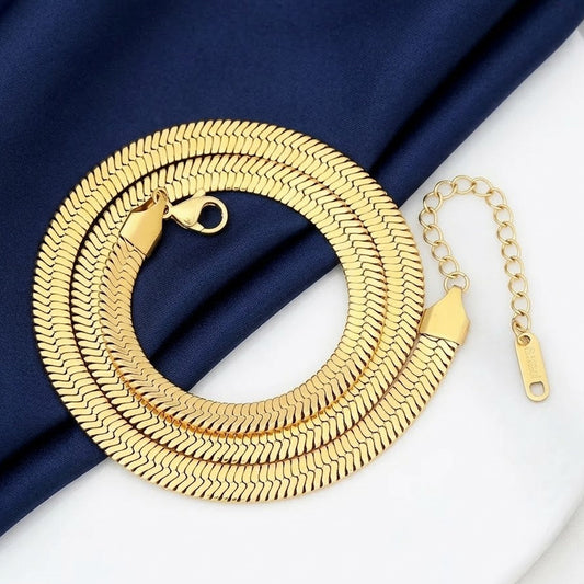 Flat Snake Chain Necklace