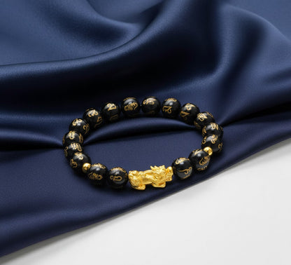 Black Obsidian Beads Bracelet