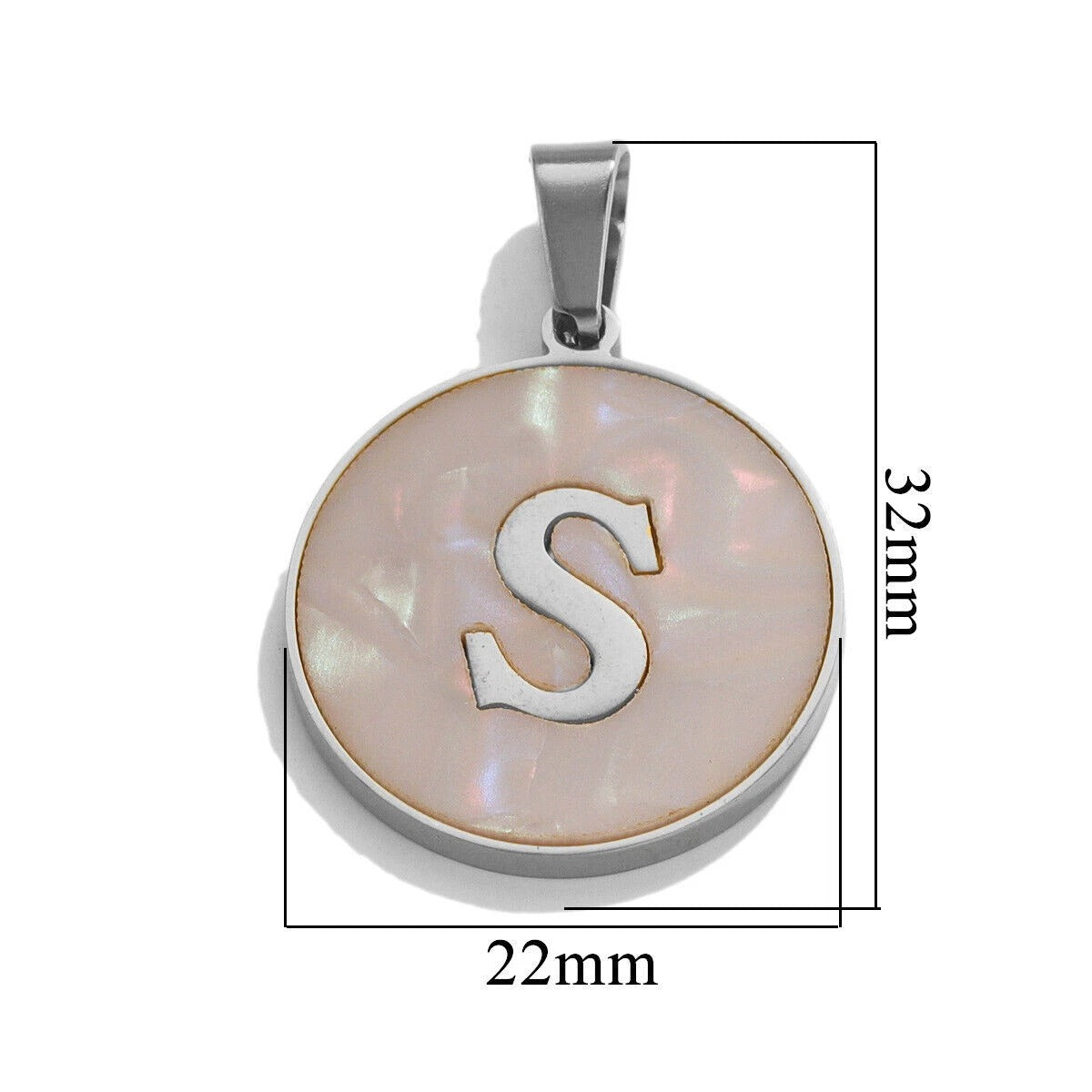 A-Z Letter Alphabet Circle Pendant