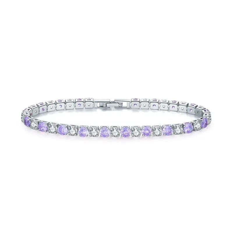Silver Cubic Zircon Tennis Bracelet