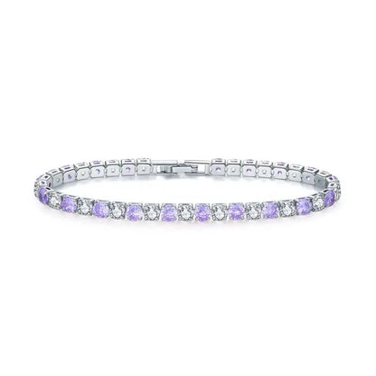 Silver Cubic Zircon Tennis Bracelet
