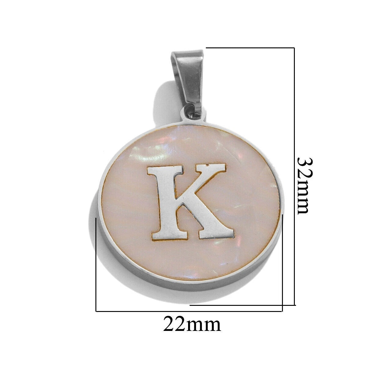 A-Z Letter Alphabet Circle Pendant