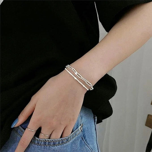 Adjustable Paperclip Chain Bracelet