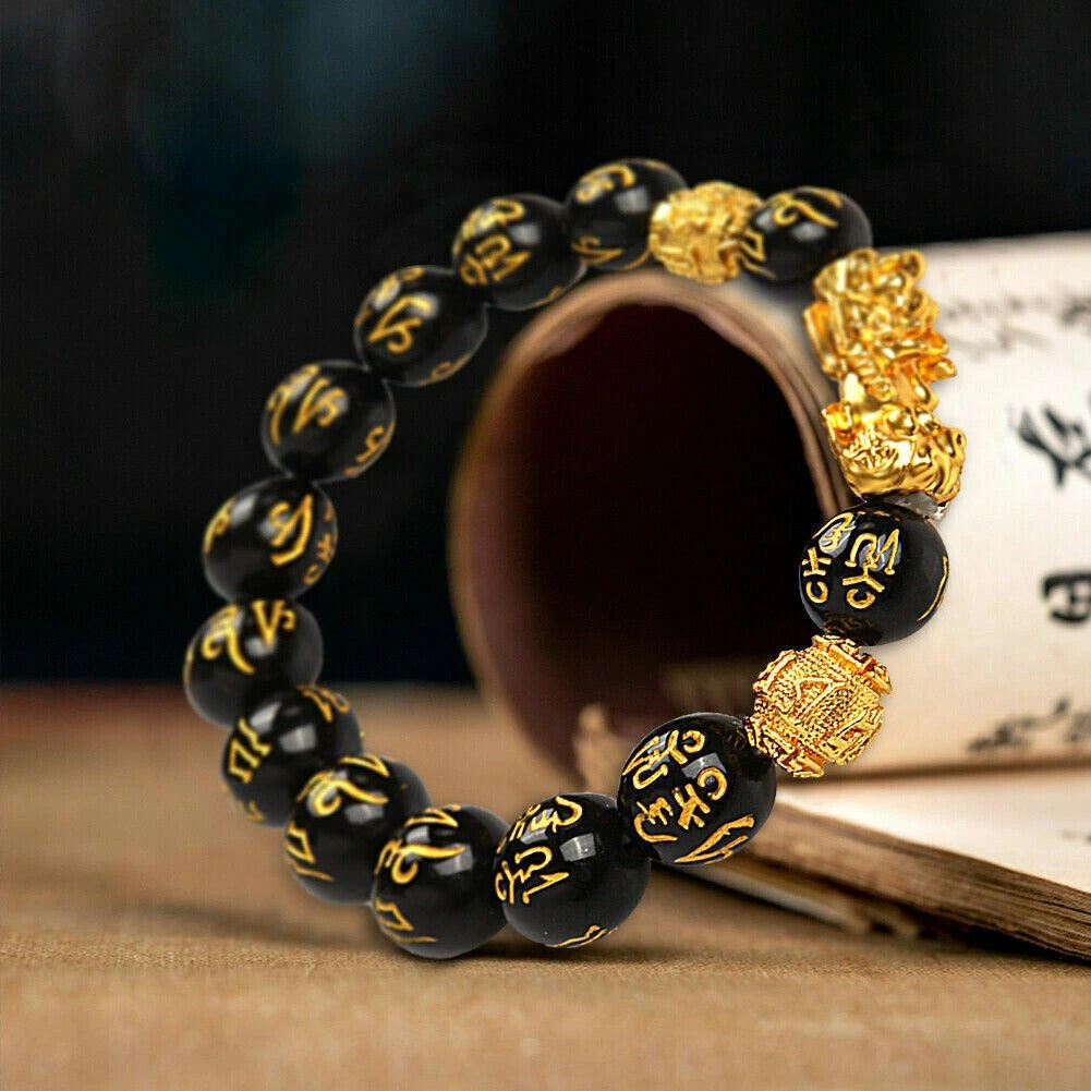 Black Obsidian Beads Bracelet