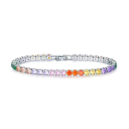 Silver Cubic Zircon Tennis Bracelet