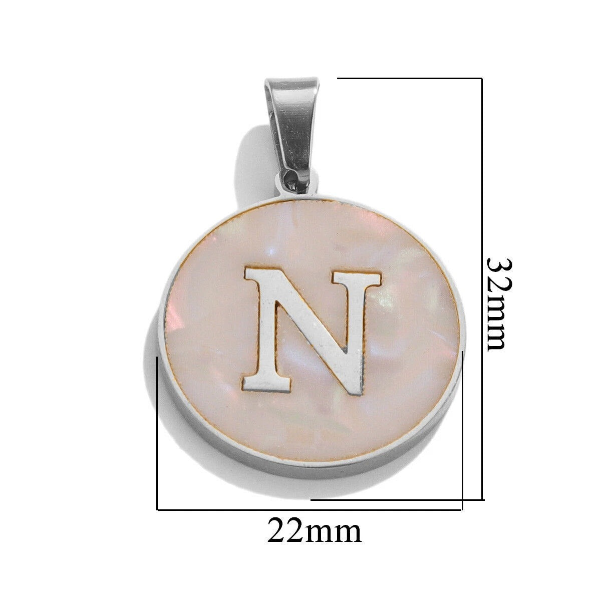 A-Z Letter Alphabet Circle Pendant